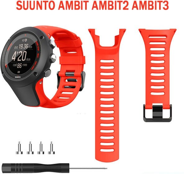 Ремешок для Suuntu Ambit , Ambit 2, Ambit 3 браслет силиконовый (черный)