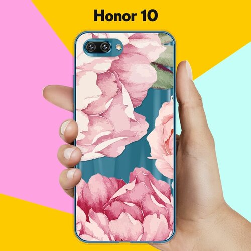 Силиконовый чехол Пионы на Honor 10