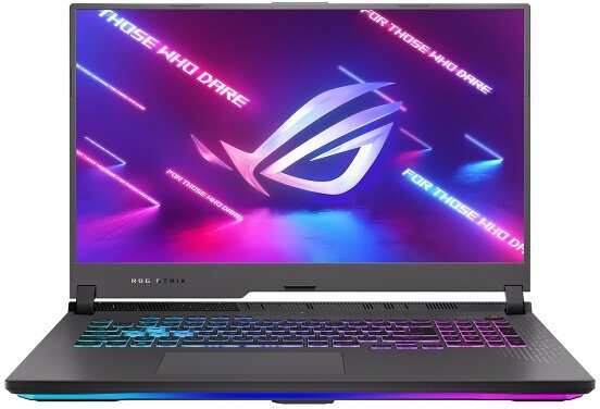 Ноутбук ASUS ROG Strix G17 G713RM Ryzen 7 6800H 16Gb SSD 512Gb NVIDIA RTX 3060 для ноутбуков 6Gb 17,3 FHD IPS 90Вт*ч Win11 Серый G713RM-KH092W 90NR08K4-M00510