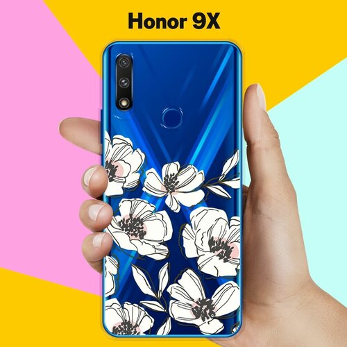 Силиконовый чехол Цветы на Honor 9X силиконовый чехол на honor 9x хонор 9x глаза масляная живопись