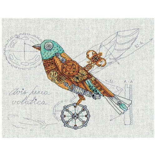 фото Набор для вышивания panna "птица механическая", арт. м-1871, 28х22 см