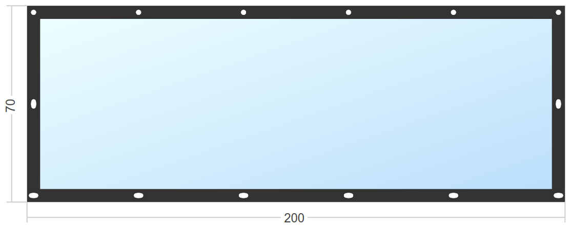 Мягкое окно Софтокна 200х70 см съемное, Французский замок, Прозрачная пленка 0,7мм, Черная окантовка, Комплект для установки - фотография № 3