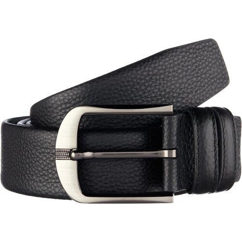 фото Ремень fuzhiniao, натуральная кожа, металл, подарочная упаковка, для мужчин, длина 120 см., серебряный, черный