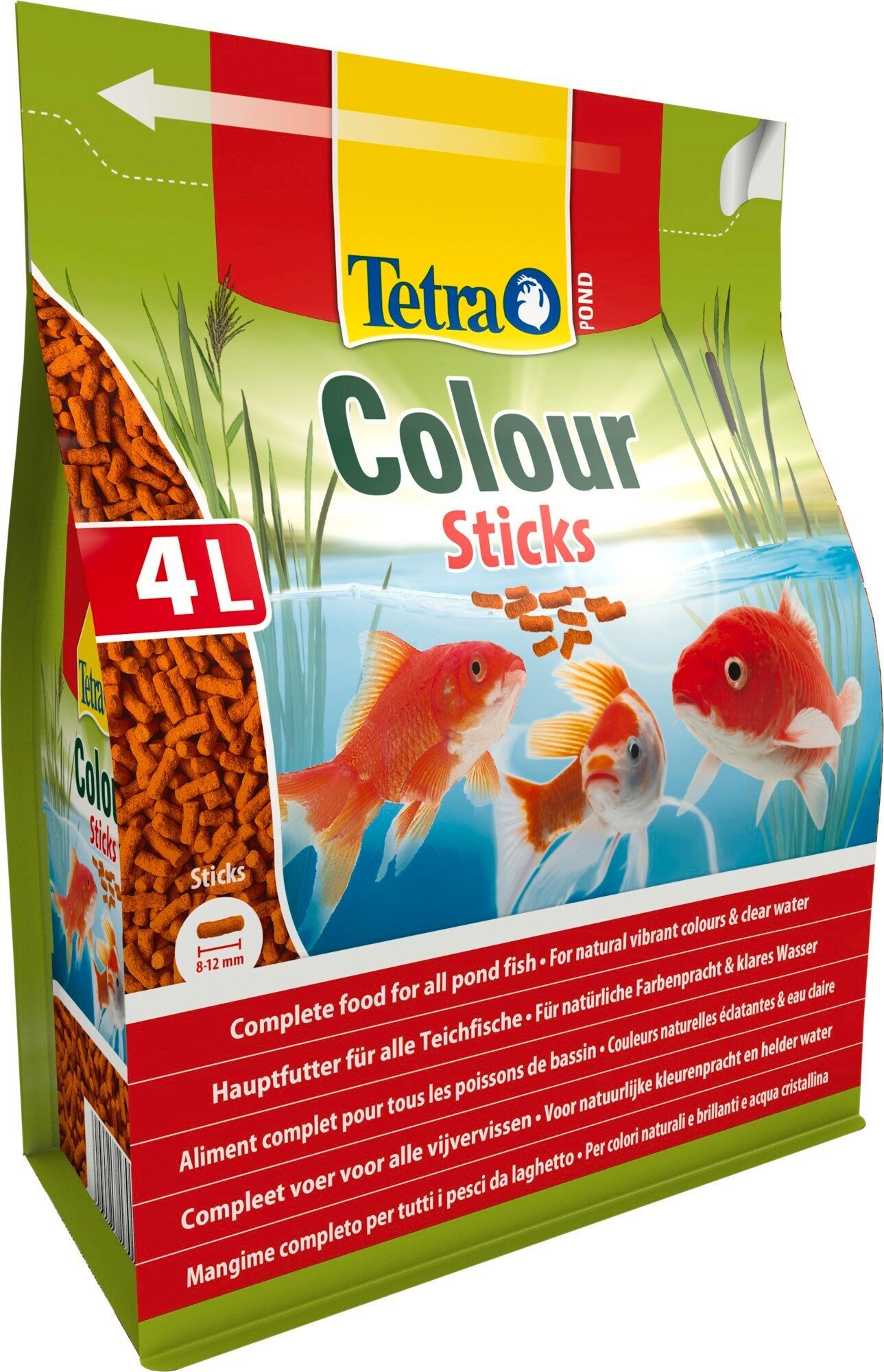 Корм Tetra Pond Colour Sticks 4 л, палочки для усиления окраса прудовых рыб