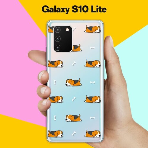 Силиконовый чехол Бигли спят на Samsung Galaxy S10 Lite силиконовый чехол на samsung galaxy m21 бигли спят для самсунг галакси м21