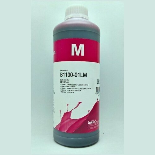 Чернила для Brother LC1100M/ LC980M (1л, magenta) B1100-01LM InkTec чернила для brother lc1100m lc980m 1л magenta b1100 01lm inktec