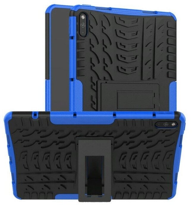 Противоударный усиленный ударопрочный чехол-бампер-пенал MyPads «Heavy» для Huawei MatePad WiFi/ LTE 10.4 (BAH3-W09 / L09) синий