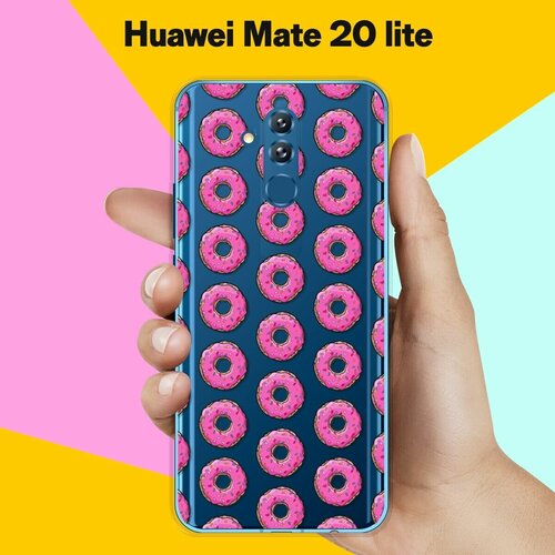 Силиконовый чехол на Huawei Mate 20 lite Пончики / для Хуавей Мейт 20 Лайт силиконовый чехол на huawei mate 20 lite ракурсы корги для хуавей мейт 20 лайт
