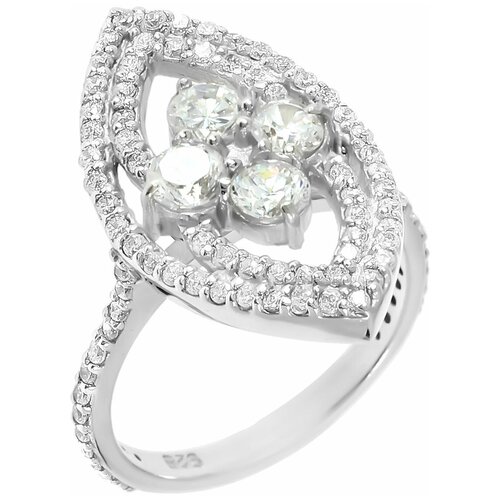 фото Balex кольцо 1405835430 из серебра 925 пробы с фианитом, размер 16.5