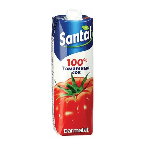 Сок SANTAL (Сантал) томатный 1 л для детского питания тетра-пак, 4 шт