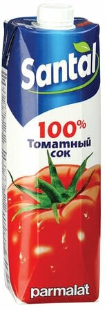 Сок SANTAL (Сантал) томатный 1 л для детского питания тетра-пак, 4 шт