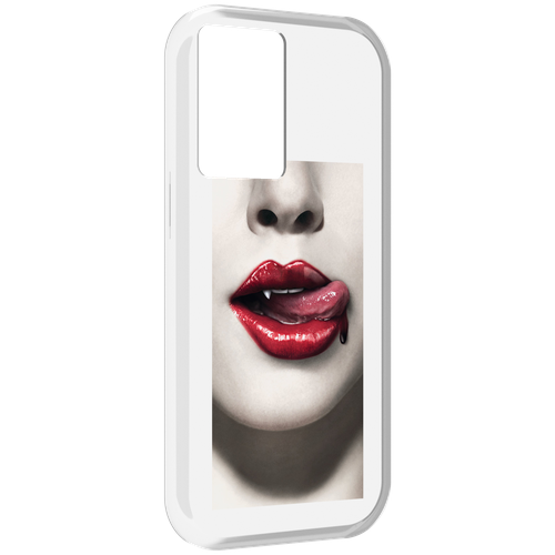 Чехол MyPads губы-вампирши для OnePlus Nord N20 SE задняя-панель-накладка-бампер