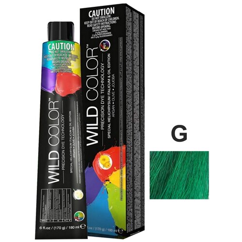 Крем-краска PERMANENT COLOR для окрашивания волос WILD COLOR G зеленый 180 мл