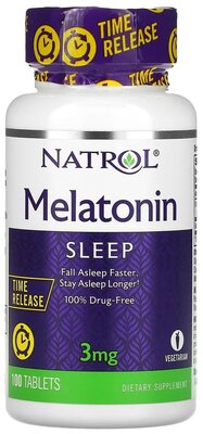 Natrol Melatonin 3 мг Time Release медленного высвобождения 100 табл (Natrol)