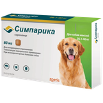 Zoetis таблетки от блох и клещей Симпарика 80 мг для собак для собак и кошек - изображение