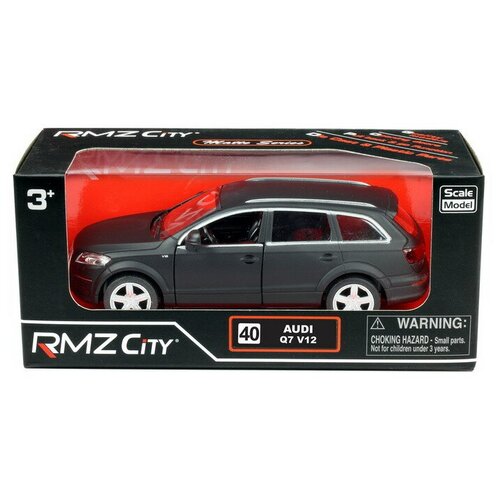 Машинка металлическая Uni-Fortune RMZ City серия 1:32 Audi Q7 V12 , инерционная, графит матовый цвет, двери открываются 554016M коллекционная игровая модель audi q7 v12