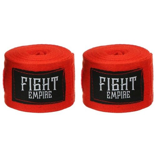 Бинт боксёрский FIGHT EMPIRE 4 м, цвет красный бинты боксёрские эластичные fight empire 4 м цвет красный