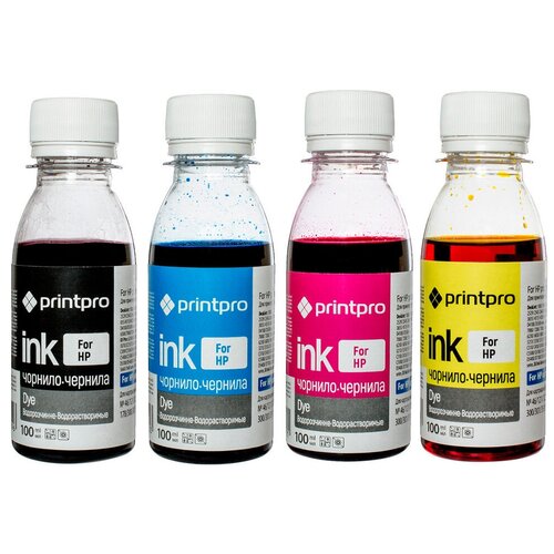 Комплект чернил ColorWay для HP 650/652/123 (4х100мл) BK/С/M/Y