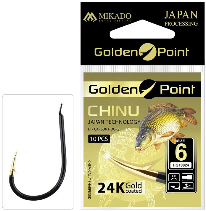 Mikado Крючки Golden Point Chinu №12 GB 10шт.