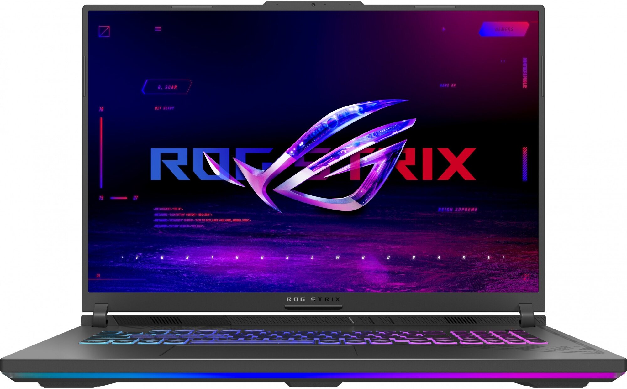 Ноутбук Asus ROG Strix G18 G814JV-N5080 18" (1920x1200) IPS/Intel Core i7 13650HX/16GB DDR5/1TB SSD/GeForce RTX4060 8Gb/Без ОС, grey (90NR0CM1-M004Z0)