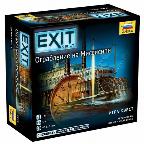 настольная игра звезда exit квест ограбление на миссисипи Настольная игра Exit. Ограбление на Миссисипи