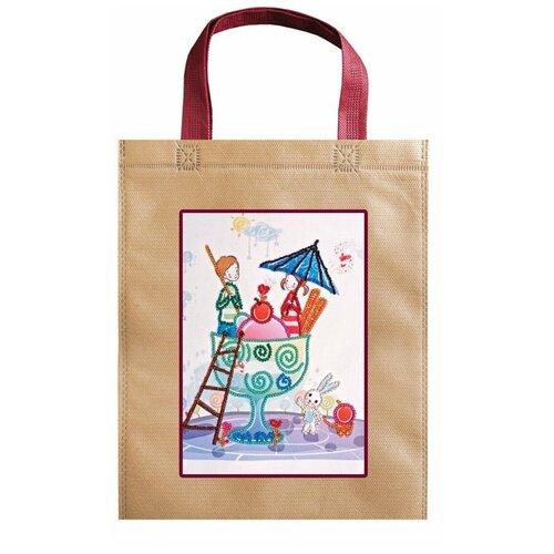 фото Набор для вышивания бисером абрис арт aca-007 сумка эскимо любви 15,5х20,5 см abris art