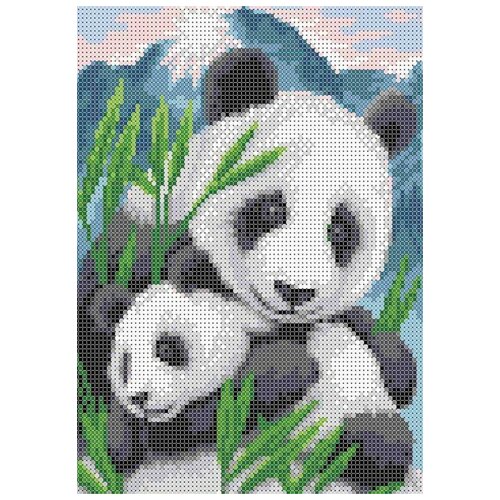 фото Набор мамы и их зверята. панды бисер 24,3х18,5 каролинка кбжн(ч) 4035