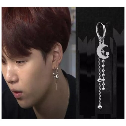 брелок suga dynamite keychain из группы bts Серьги BTS, бесцветный, серый