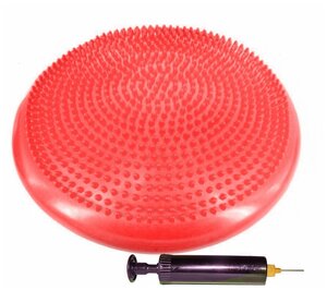 Диск массажный балансировочный Rekoy, красный, с насосом, диаметр 33 см