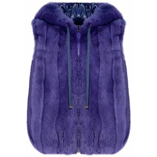 фото Жилет , средняя длина, водонепроницаемый, размер 36, фиолетовый lucio domingo