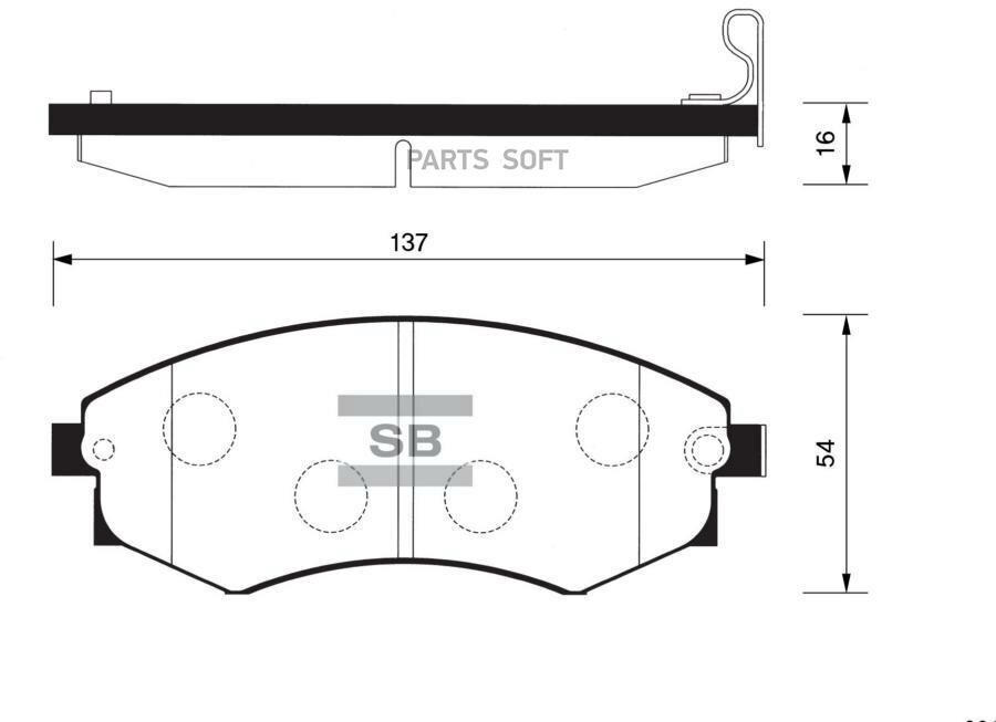 SANGSIN BRAKE SP1065 Колодки тормозные дисковые