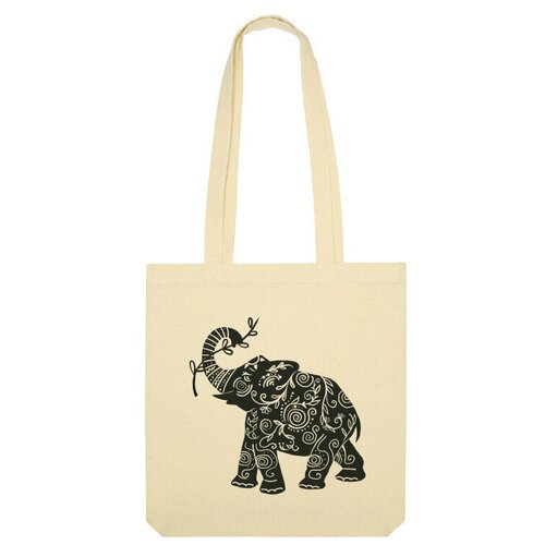 Сумка шоппер Us Basic, бежевый мужская футболка слон стилизация m серый меланж