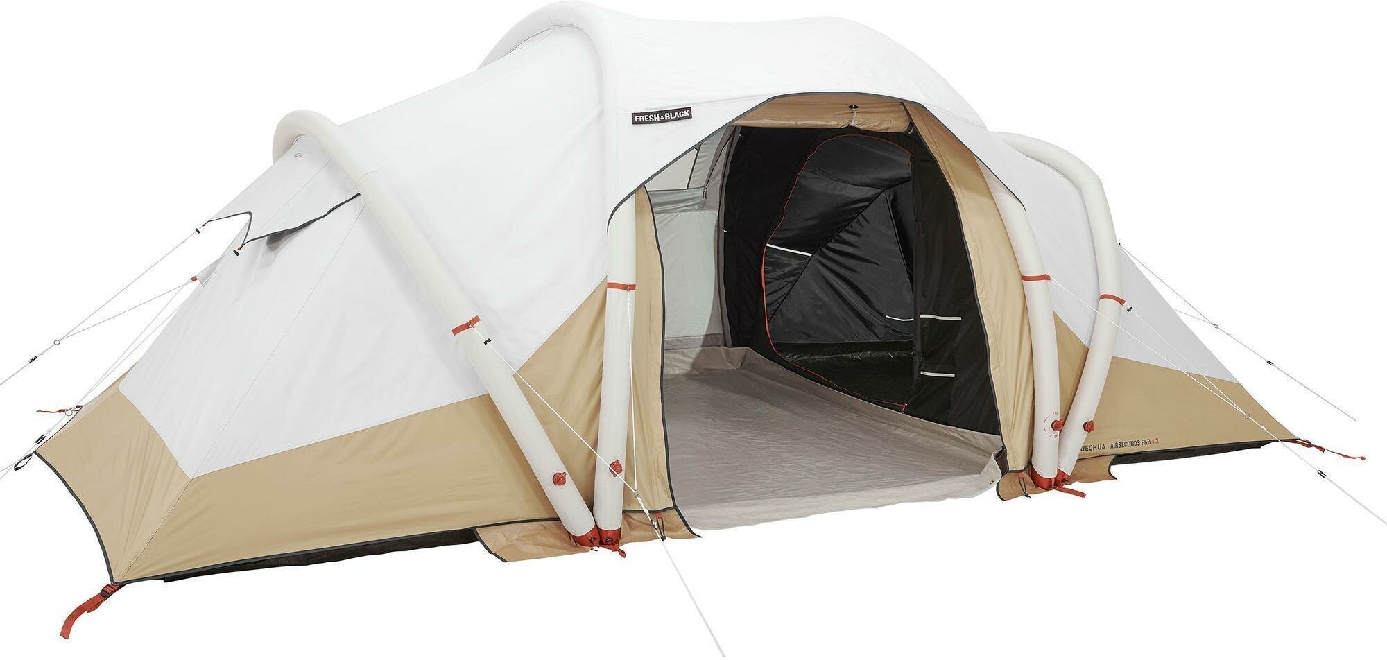 Надувная палатка Decathlon Quechua Air Seconds 4.2 F&B 4-местный, 2 спальни