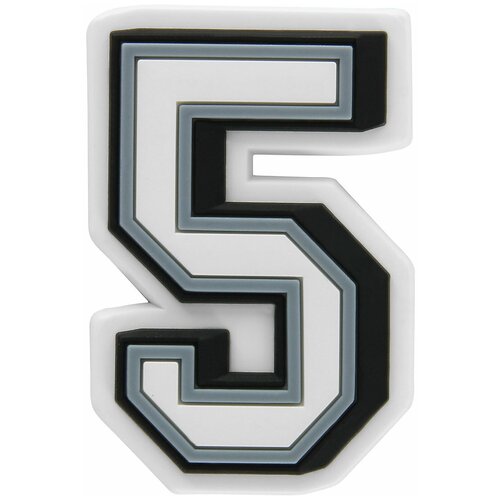 Джибитс Crocs Jibbitz Jibbitz B &W Number 5 Унисекс 10006953 onesize