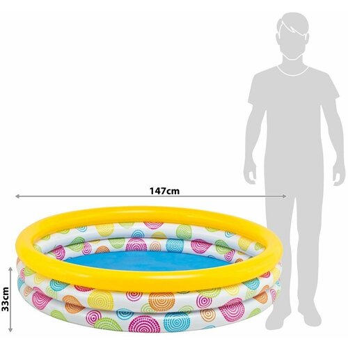 Детский бассейн 147х33см, надувной бассейн надувной бассейн кристал 147х33см от 2лет