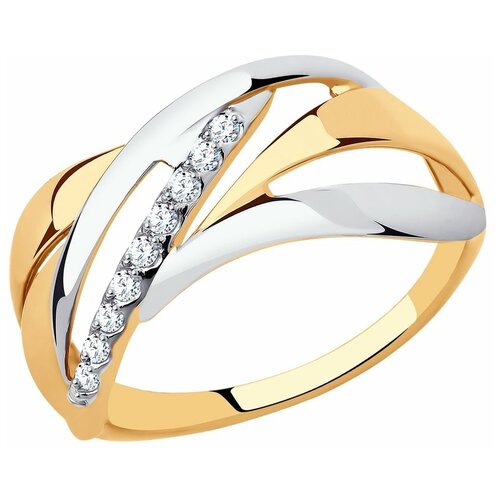 фото Sokolov кольцо из золота с фианитами 018503, размер 20