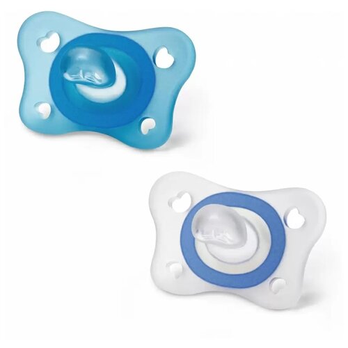 Пустышка силиконовая Physio Soft Mini 2+, 2 шт., голубой, 2 шт.