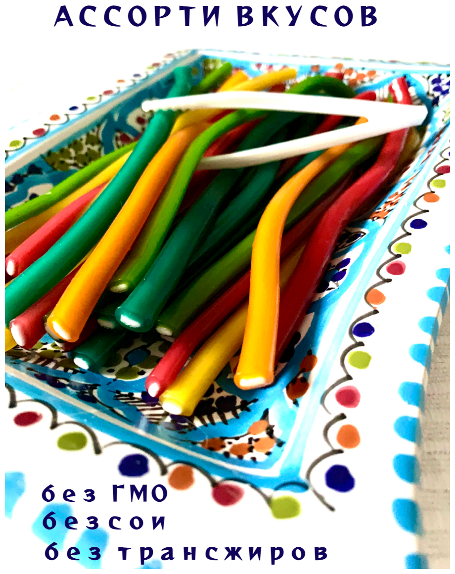 Жевательный мармелад RIOLA oily filled pencils - 250 грамм - фотография № 2