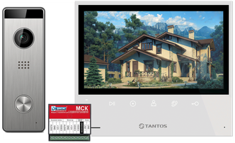 Комплект видеодомофона для квартиры Tantos Selina HD M и Triniti HD с блоком сопряжения