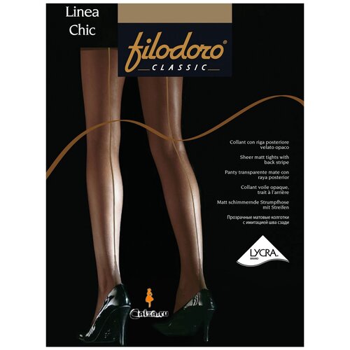 Филодора Классик (Filodoro Classic). Колготки со швом Linea chic glace 2.