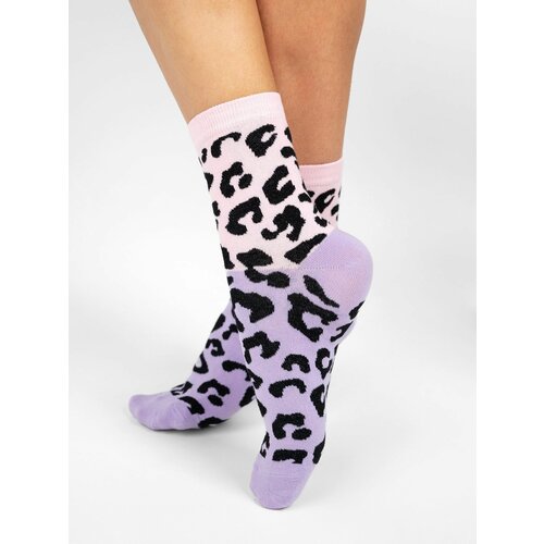 фото Женские носки красная ветка средние, фантазийные, размер 23-25, фиолетовый