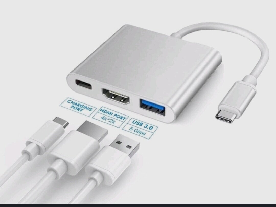 Type-C на HDMI/USB 3.0/Type-C адаптер/переходник/кабель