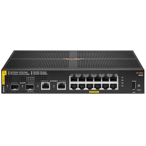 Коммутатор HPE Aruba 6000 R8N89AABB 2SFP 12PoE 139W управляемый 10370300₽