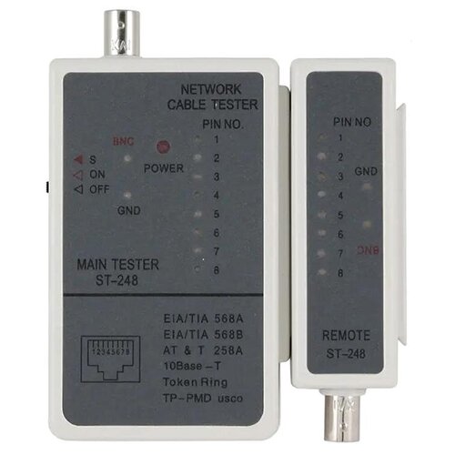 Тестер Cablexpert NCT-1, для RJ-45, RG-58, LAN