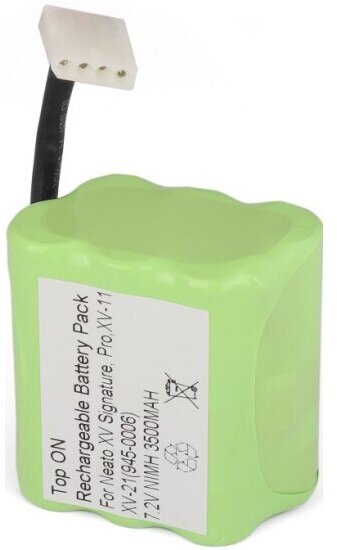 Аккумулятор Topon для робота-пылесоса Neato XV Signature, Pro, XV-11, XV-21. 7.2V 3500mAh Ni-MH. PN: 945-0006.