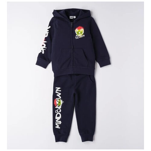фото Комплект (толстовка, спортивные брюки) ido, размер 5a, цвет темно-синий