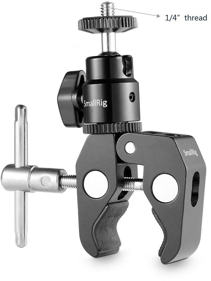 Держатель Smallrig 1124 Универсальный держатель Clamp Mount with 1/4" Screw Ball Head Mount