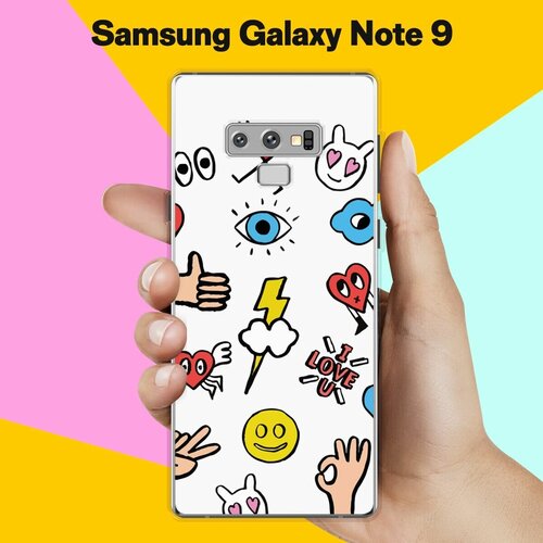 Силиконовый чехол на Samsung Galaxy Note 9 Смайлы / для Самсунг Галакси Ноут 9 силиконовый чехол на samsung galaxy note 9 go away для самсунг галакси ноут 9
