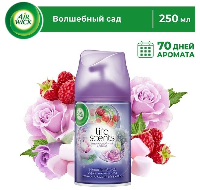 Сменный баллон для Air Wick Freshmatic Life Scents Волшебный сад 250мл