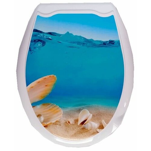 сиденье для унитаза жест океан лазурный берег Сиденье для унитаза с рисунком Лазурный берег (MPG)